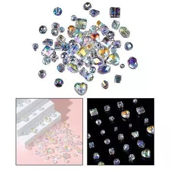 10 шт./лот, браслет-серьга с граненым кристаллом 6 мм ~ 8 мм, прозрачные серьги C