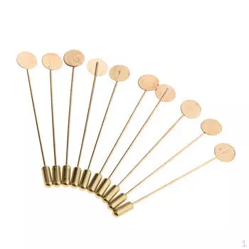 10 шт./лот, булавка для лацкана, палочка для галстука, шляпы, шарфа, брошь, пустая фурнитура «сделай сам», см