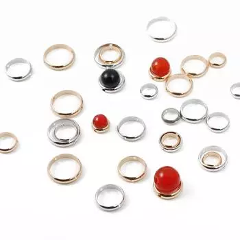 10 шт./лот, бусины-разделители с двойным отверстием, позиционирующие круговые кольца для прыжков, для DIY браслетов из бисера, аксессуары для изготовления ювелирных изделий 8mm роман серебряный