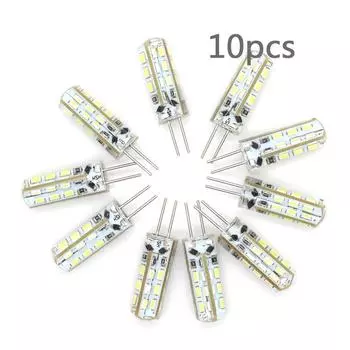 10 шт./лот G4 1 Вт светодиодная лампа 24 светодиода SMD3014 постоянного тока 12 В теплый/холодный белый свет заменяет галогенную лампу 10 Вт 20 Вт для дома Pack of 10 белый