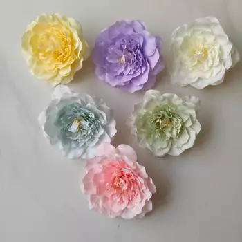 10 шт./лот искусственный цветок чайный язык голова цветка горный чай цветок искусственный цветок голова цветка для волос голова искусственный цветок пиона украшение для гостиной 10pcs/lots белый