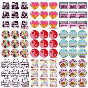 10 шт./лот красочные мультяшные нашивки для одежды слова животные термоклеящиеся нашивки для одежды наклейки на одежду