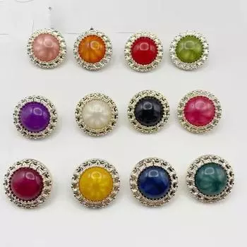 10 шт./лот красочные пуговицы 21/25 мм золотого цвета пластиковые пуговицы на ножке пуговицы для пальто аксессуары для самостоятельного шитья одежды 21mm красный