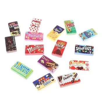 10 шт./лот кукольный домик миниатюрный супермаркет еда смола закуски кухонный декор игрушки