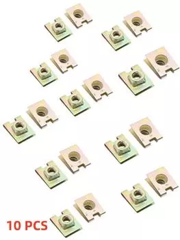 10 шт./лот M6 U-образные автомобильные клипсы заклепки для автомобильного двигателя накладка на протектор шпилька гайка клипса обтекателя крепеж скорость