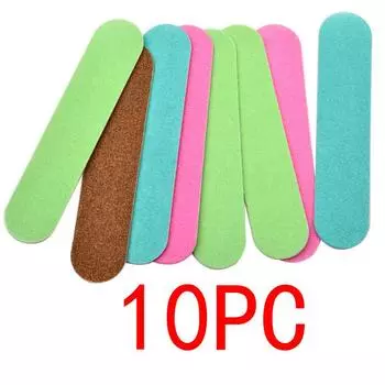 10 шт./лот мини-пилочки для ногтей 180/240 цветные деревянные пилочки для ногтей педикюр и маникюр наборы инструментов для ногтей своими руками 10PC