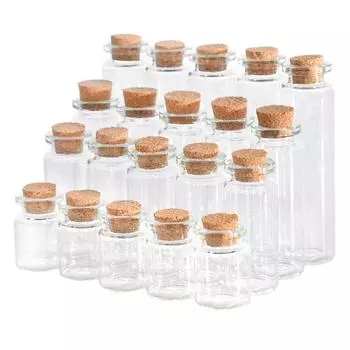 10 шт./лот мини-стеклянная бутылка прозрачная маленькая банка для свадьбы дня рождения вечеринки своими руками украшения рождественский подарок бутылка желаний фляжка пробка