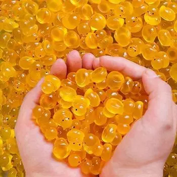 10 шт./лот, мини-светящиеся желтые миниатюры цыплят, мини-фигурка, светящаяся в темноте сказочное украшение для сада, мох, террариум, микропейзаж 1.7x1.7cm разноцветный