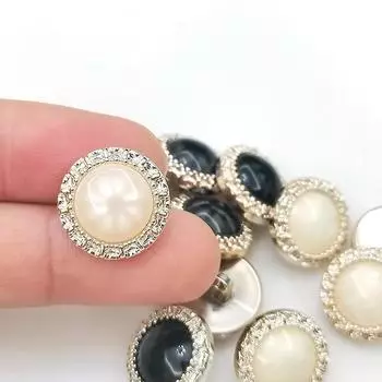 10 шт./лот модные пуговицы для одежды 17,5/21/25 мм золотистого цвета пластиковые пуговицы на ножке аксессуары для шитья одежды 17.5mm чёрный