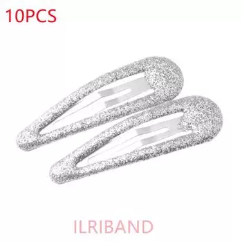 10 шт./лот Модные заколки для волос Защелкивающиеся заколки с блестками Женская заколка для волос Металлический зажим-краб Милый детский зажим для волос Аксессуары для волос для девочек