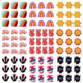 10 шт./лот мультфильм полотенце вышивка нашивка утюгом нашивки для одежды синель вышивка нашивки на одежду наклейки аппликация