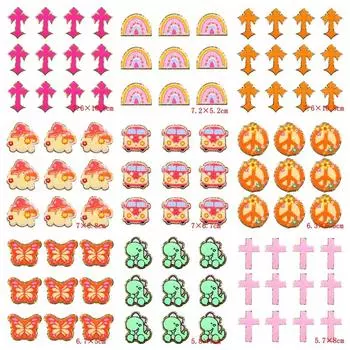 10 шт./лот мультфильм полотенце вышивка нашивка утюгом нашивки для одежды термоклеящиеся нашивки на одежду крест синель наклейки