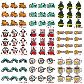 10 шт./лот нашивки для кемпинга на открытом воздухе, термонаклейки для одежды, вышитые нашивки для приключений в дикой природе, значки на одежде в горах