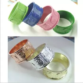 10 шт./лот Новое кольцо для салфеток из сплава, пряжка для салфеток, подходит для украшения свадеб и праздников в отелях