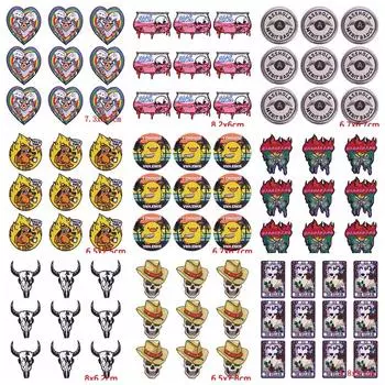10 шт./лот оптовая продажа утиные панк нашивки термоклеевые нашивки для одежды термоклеевые нашивки на одежду хип-хоп животные нашивки наклейки