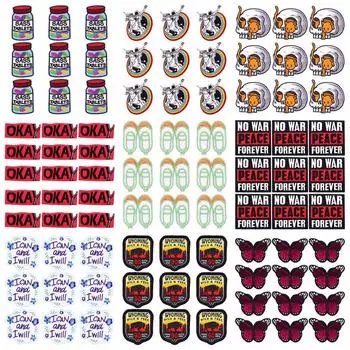 10 шт./лот, оптовая продажа, вышивка, железные нашивки для одежды, нашивки для одежды, куртки, декор, аппликация, принадлежности для шитья