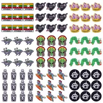 10 шт./лот, оптовая продажа, вышивка, железные нашивки для одежды, нашивки для одежды, куртки, декор, аппликация, принадлежности для шитья