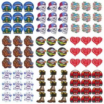 10 шт./лот, оптовая продажа, вышивка, железные нашивки для одежды, нашивки для одежды, куртки, декор, аппликация, принадлежности для шитья