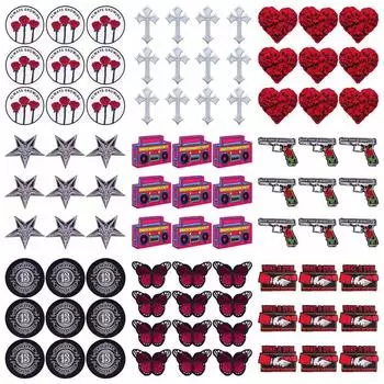 10 шт./лот, оптовая продажа, вышивка, железные нашивки для одежды, нашивки для одежды, куртки, декор, аппликация, принадлежности для шитья