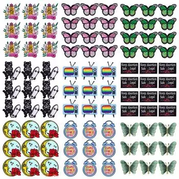 10 шт./лот, оптовая продажа, вышивка, железные нашивки для одежды, нашивки для одежды, куртки, декор, аппликация, принадлежности для шитья