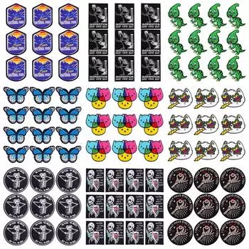 10 шт./лот, оптовая продажа, вышивка, железные нашивки для одежды, нашивки для одежды, куртки, декор, аппликация, принадлежности для шитья