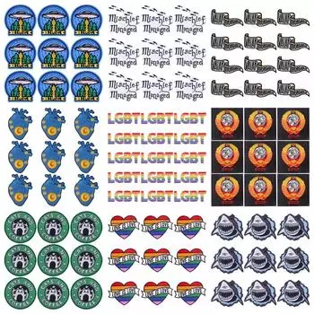 10 шт./лот, оптовая продажа, вышивка, железные нашивки для одежды, нашивки для одежды, куртки, декор, аппликация, принадлежности для шитья