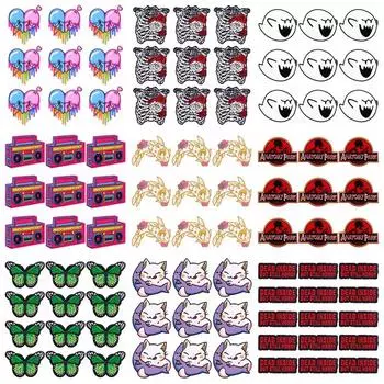 10 шт./лот, оптовая продажа, вышивка, железные нашивки для одежды, нашивки для одежды, куртки, декор, аппликация, принадлежности для шитья