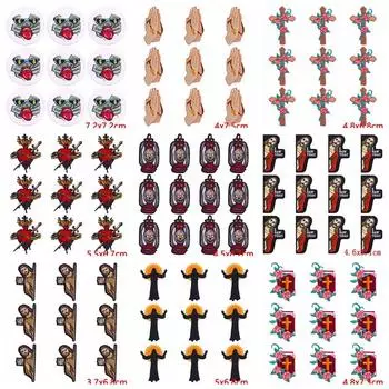 10 шт./лот панк череп вышитые нашивки на одежду Иисус Запад ковбой нашивки на одежду нашивки с перекрёстком для одежды