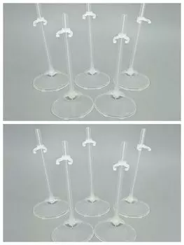 10 шт./лот прозрачная подставка для куклы Барби, опора для модели манекена, держатель для дисплея прозрачный