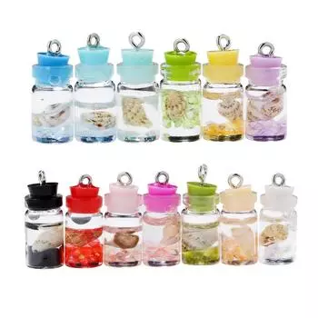 10 шт./лот, ракушка, океанский дрейф, бутылки, подвески, подвески ручной работы для серег, ожерелья, принадлежности для изготовления ювелирных изделий своими руками