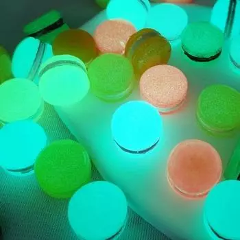 10 шт./лот, разноцветные микропейзажи, светящиеся мини-миниатюры для торта, светящиеся в темноте украшения из смолы, сказочное украшение для сада 1.4x1.9cm разноцветный