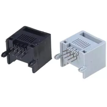 10 шт./лот Rj45 8P8C компьютерный интернет сетевой разъем Pcb Jack чёрный