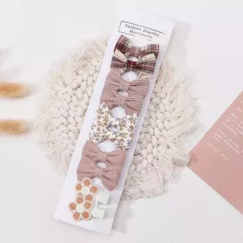 10 шт./лот Ручная печать Банты для волос Заколка для волос для маленьких девочек Милые вельветовые Безопасные заколки Заколки Детские аксессуары для волос Size fits all