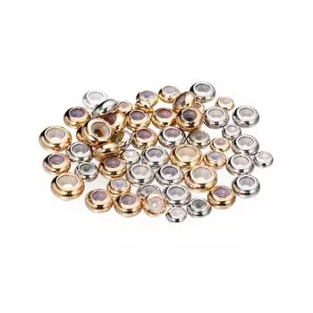 10 шт./лот, силиконовые медные бусины CCB, сплюснутые из эпоксидной смолы, фурнитура, свободные разделительные бусины для самостоятельного изготовления ювелирных изделий, аксессуары, аксессуары 6mm