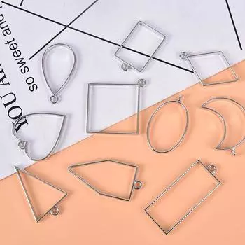 10 шт./лот сплава подвески шармы полые формы рамка Diy Crafts Handmade ободок Mold коричневый