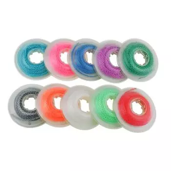 10 шт./лот, стоматологическая эластичная сверхмощная цепочка, красочная резиновая катушка, непрерывная, высокопрочная, 4,75 м, длинная/короткая/закрытая Long