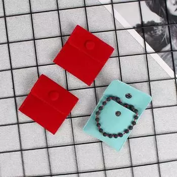 10 шт./лот, сумка для упаковки ювелирных изделий, мягкий бархатный подарочный браслет, ожерелье, серьги, кольца, кнопка для хранения, бархатная сумка 8x10cm вино красного