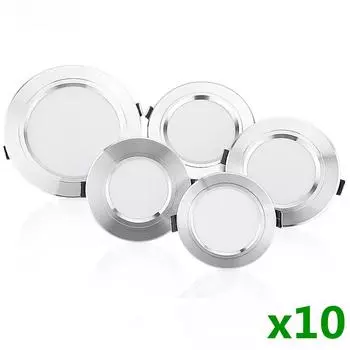 10 шт./лот, светодиодные светильники 5 Вт, 9 Вт, 12 Вт, 15 Вт, 18 Вт переменного тока, 220 В, 230 В, 240 В, светодиодные потолочные светильники, светодиодные потолочные светильники, домашнее внутреннее освещение 5W&Cold White