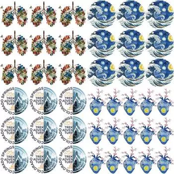 10 шт./лот термонаклейка Wilderness Patch на одежду, нашивки Waves Mountain для футболки, термоперенос для аппликации на одежду