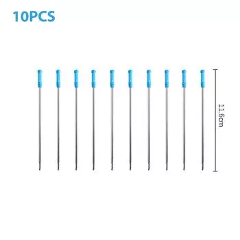 10 шт./лот вращающийся металлический стержень для ручки, специальный картридж для стержня для шариковой ручки синий
