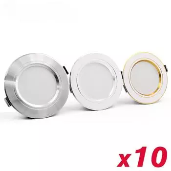 10 шт./лот встраиваемый круглый светодиодный светильник 18 Вт 15 Вт 12 Вт 9 Вт 5 Вт светодиодный потолочный светильник переменного тока 220 В 230 В 240 В холодный теплый белый внутренний светильник 5W&Cold white