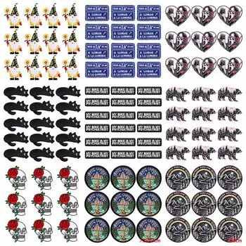 10 шт./лот, вышивка, железные нашивки для одежды, нашивки для одежды, куртки, декор, аппликация, принадлежности для шитья