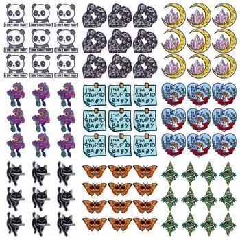 10 шт./лот, вышивка, железные нашивки для одежды, нашивки для одежды, куртки, декор, аппликация, принадлежности для шитья