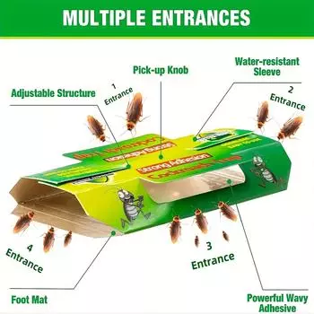 10 шт. ловушка для тараканов для гостиной, кухни, спальни, ресторана, склада, тараканы, муравьи, пауки, клопы, жуки, подходящая для домашних животных липкая доска для насекомых 10pcs