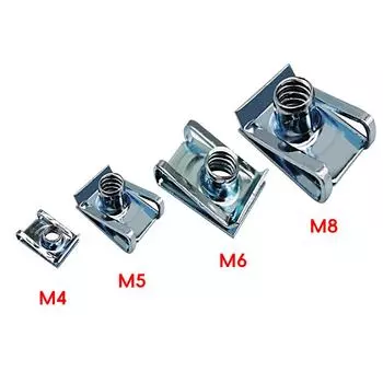 10 шт. M4 M5 M6 U-образный автомобильный самонарезающий гаечный зажим, комплект гаек, подходящий для крепления обтекателя мотоцикла, брызговика, автозапчастей #468825 M5