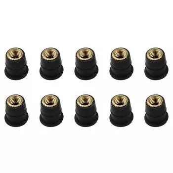 10 шт. M4 M5 M6 винты для ветрового стекла мотоцикла болты гайки универсальные резиновые гайки крепежные винты