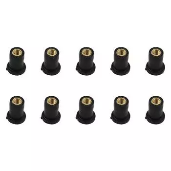 10 шт. M4 M5 M6 винты для ветрового стекла мотоцикла болты гайки универсальные резиновые гайки крепежные винты