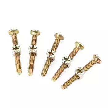 10 шт. M6 из углеродистой стали 50 мм мебельные болты с 6 мм гайками для крепления разъема