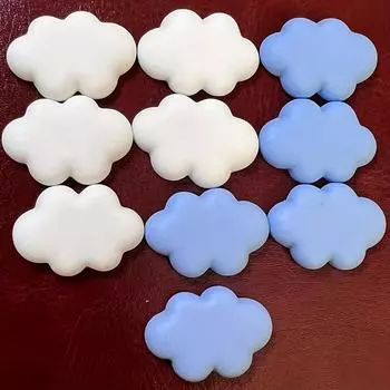 10 шт. Магнит на холодильник из мультяшной смолы с белым облаком, украшение на холодильник, подарок, украшение для дома