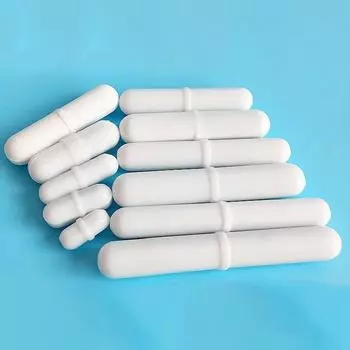 10 шт., магнитная мешалка из ПТФЭ, белый лабораторный стержень для перемешивания, вращающаяся биологическая мешалка, биология B4 10mm